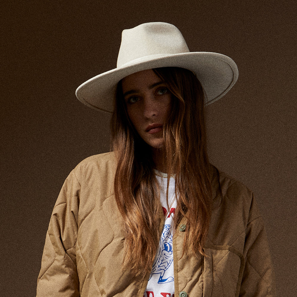 Chapeau Fedora en Laine Feutrée Harper crème BRIXTON
