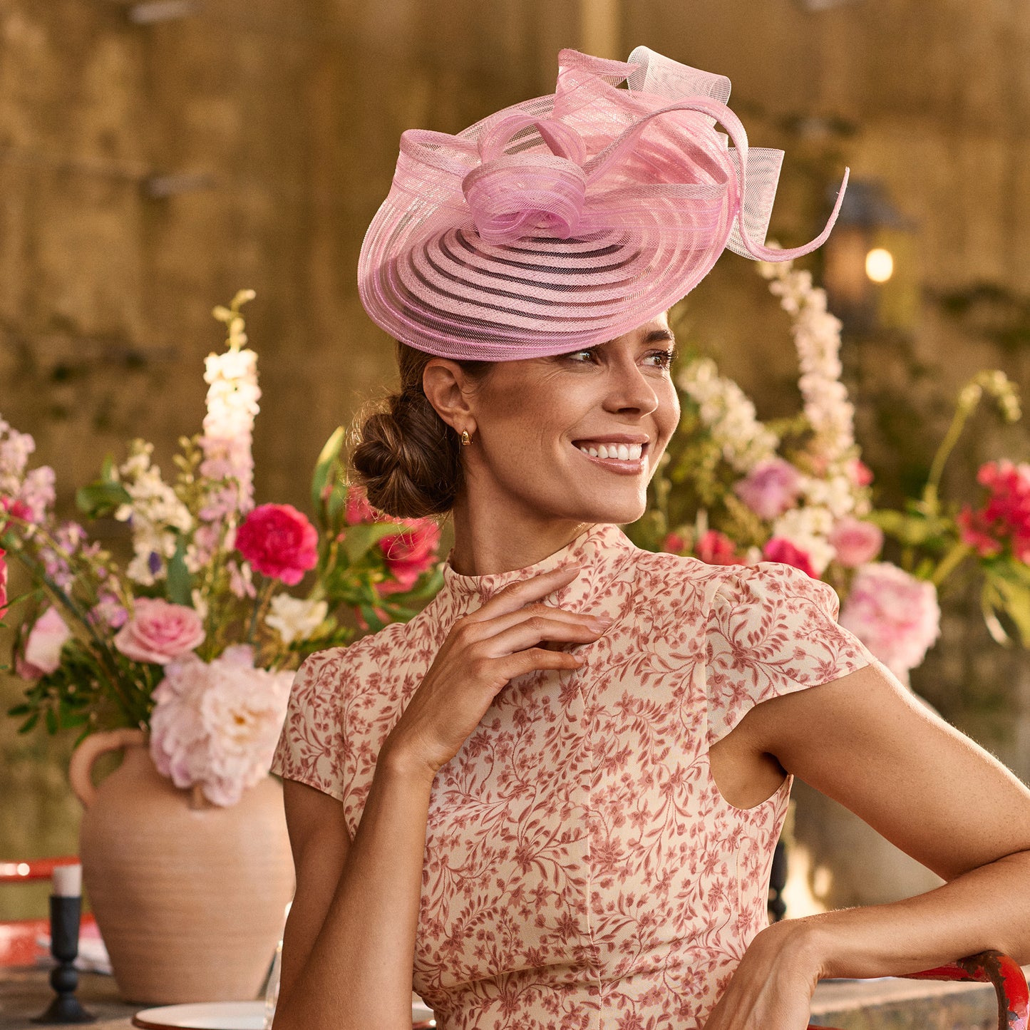 Chapeau Bibi Disque Anita pivoine FAILSWORTH