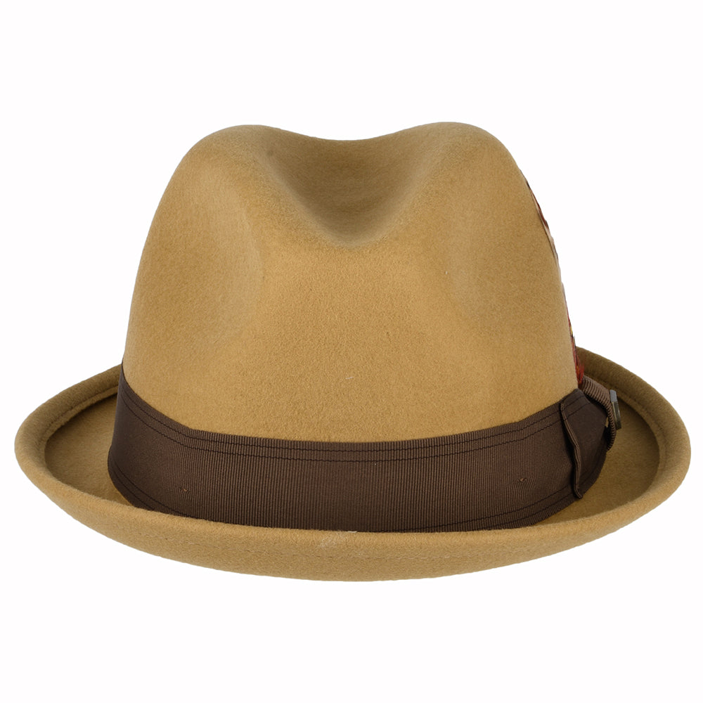 Chapeau Trilby en Laine Feutrée Gain sable du désert BRIXTON