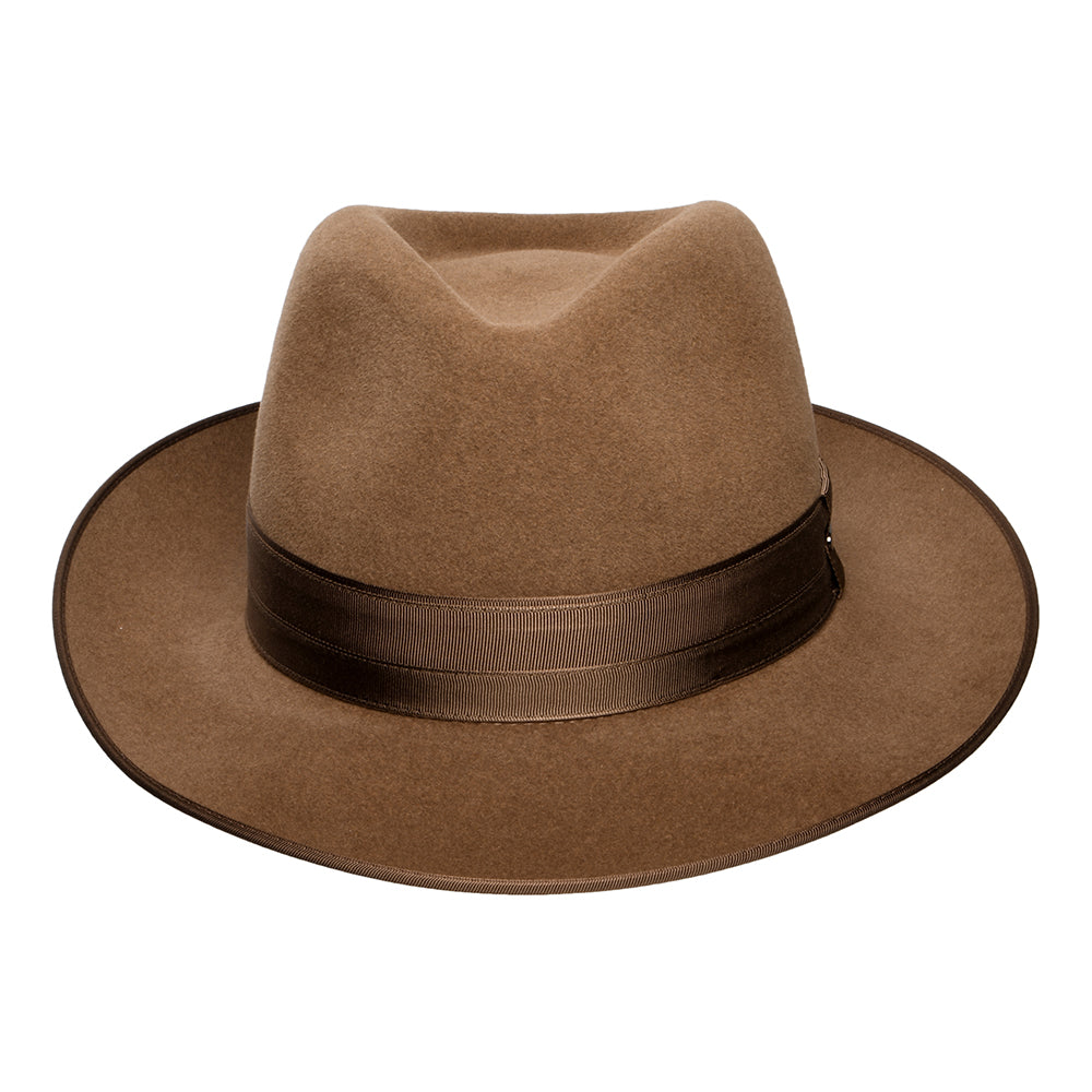 Chapeau Fedora en Fourrure Feutrée Kenridge marron clair STETSON