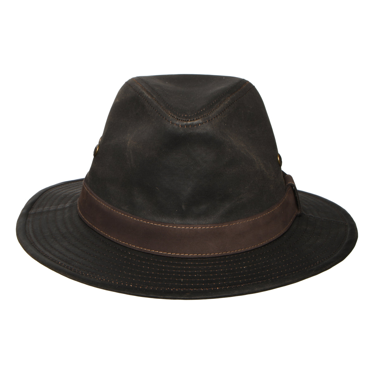 Chapeau Fedora Safari à Effet Usé Traveller marron STETSON
