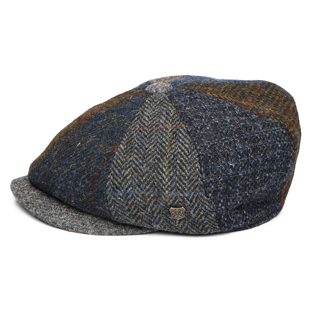 Casquette Gavroche en HARRIS TWEED Lewis II multicolore FAILSWORTH
