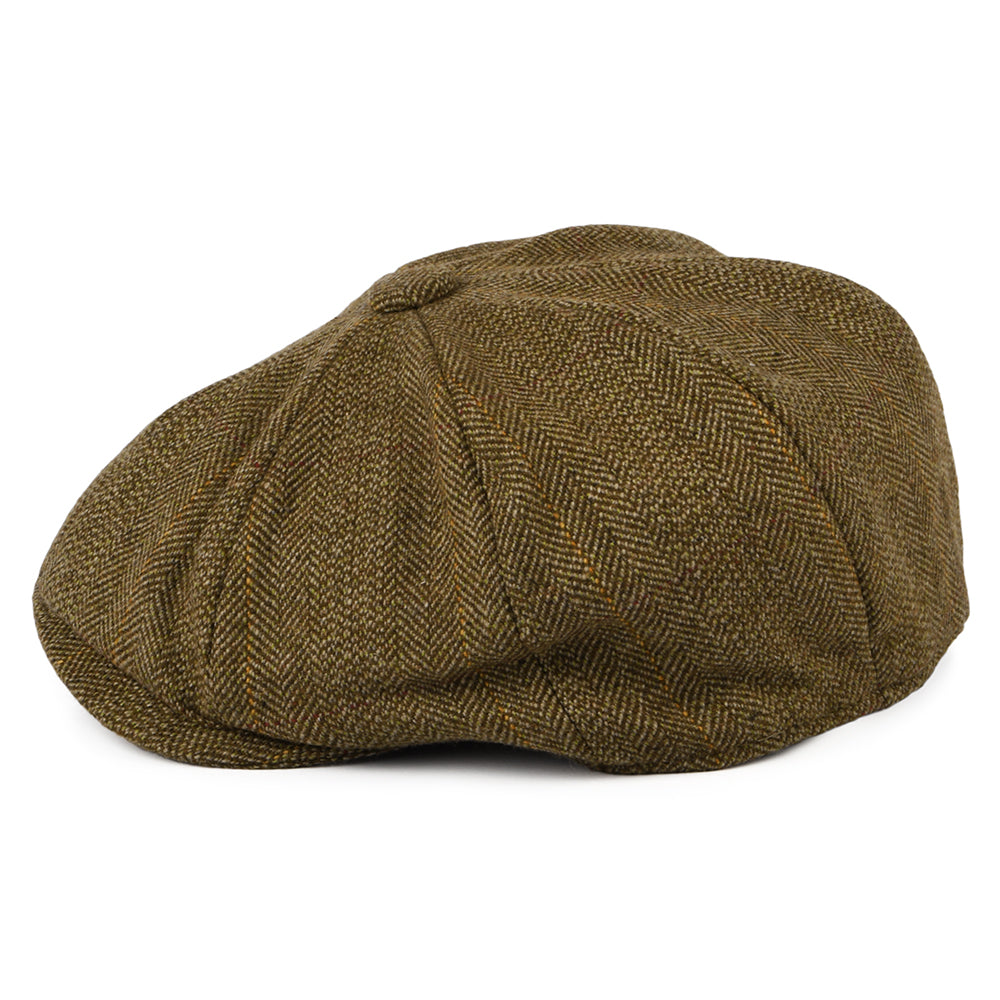 Casquette Gavroche à 8 Pans en Tweed Lovat Teviot marron CHRISTYS