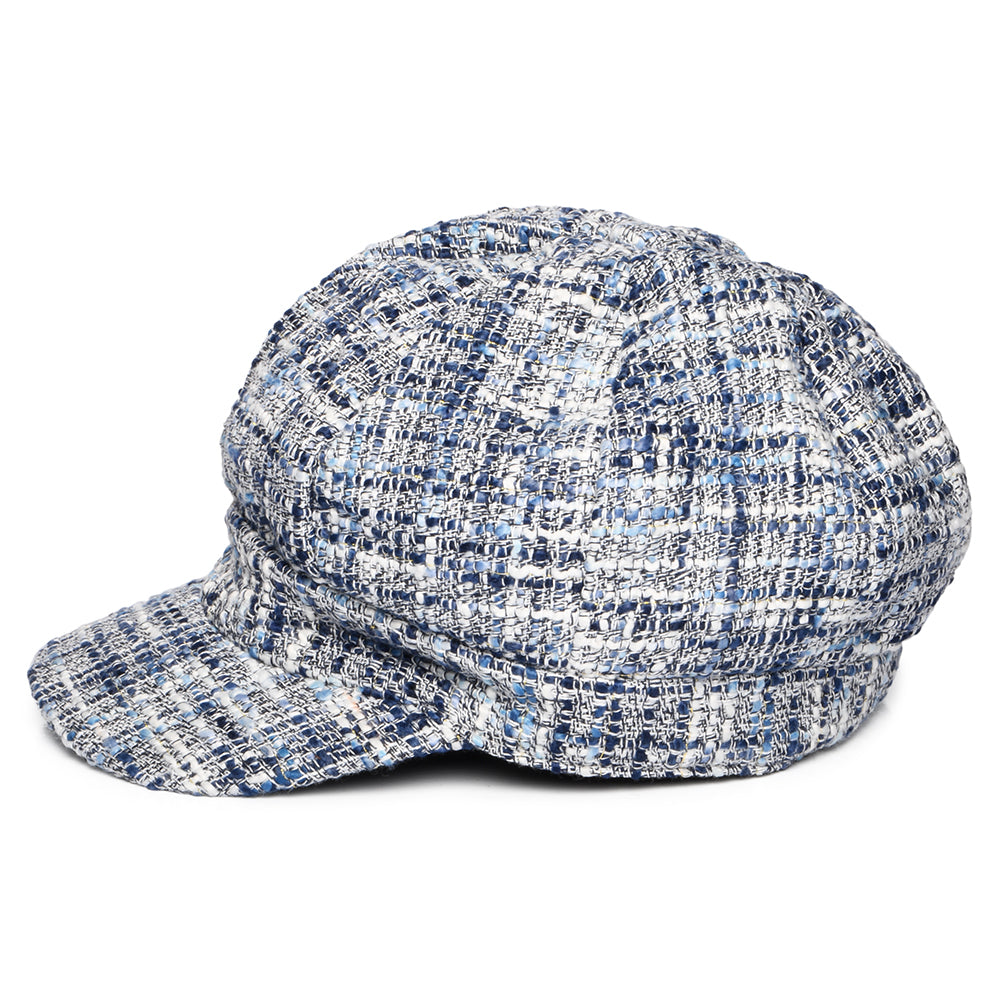 Casquette Gavroche en Tweed bleu WHITELEY