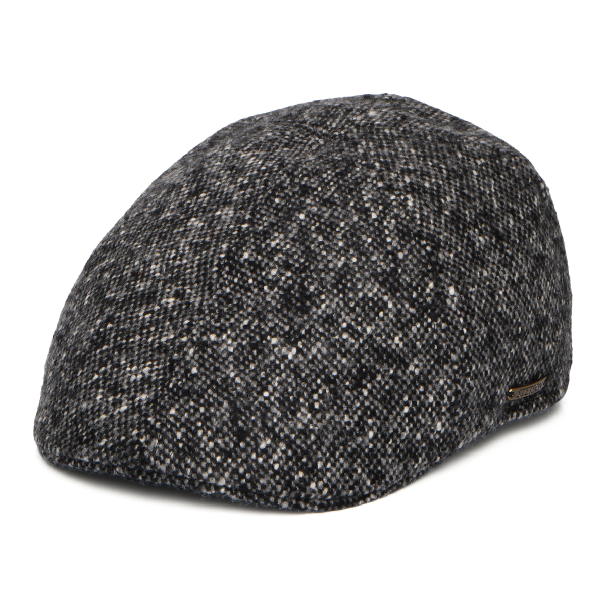 Casquette Plate Bec-de-Canard en Tweed du Donegal anthracite STETSON