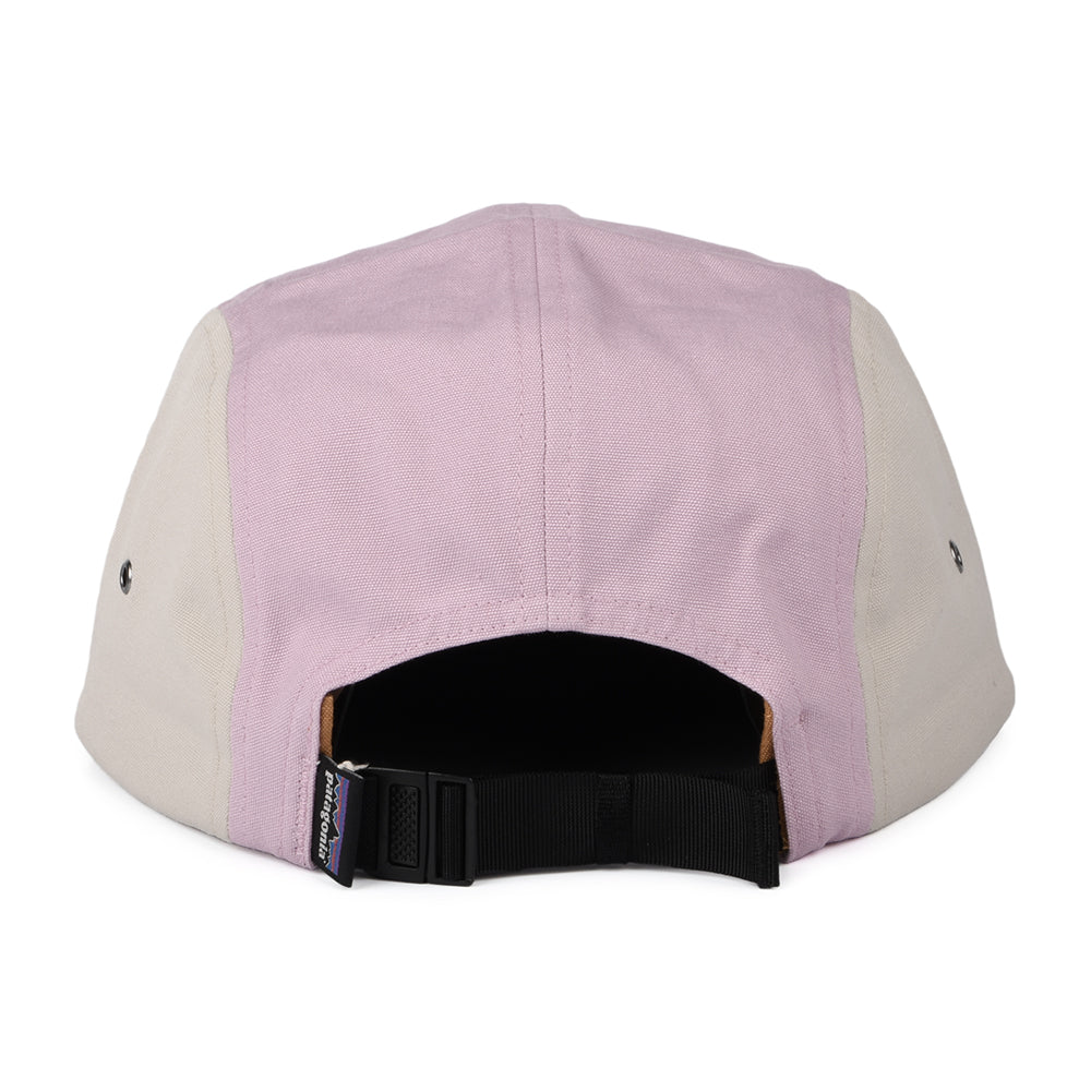Casquette 5 Panel en Coton Bio Spirited Sun Graphic Maclure moutarde-mauve-beige sable PATAGONIA