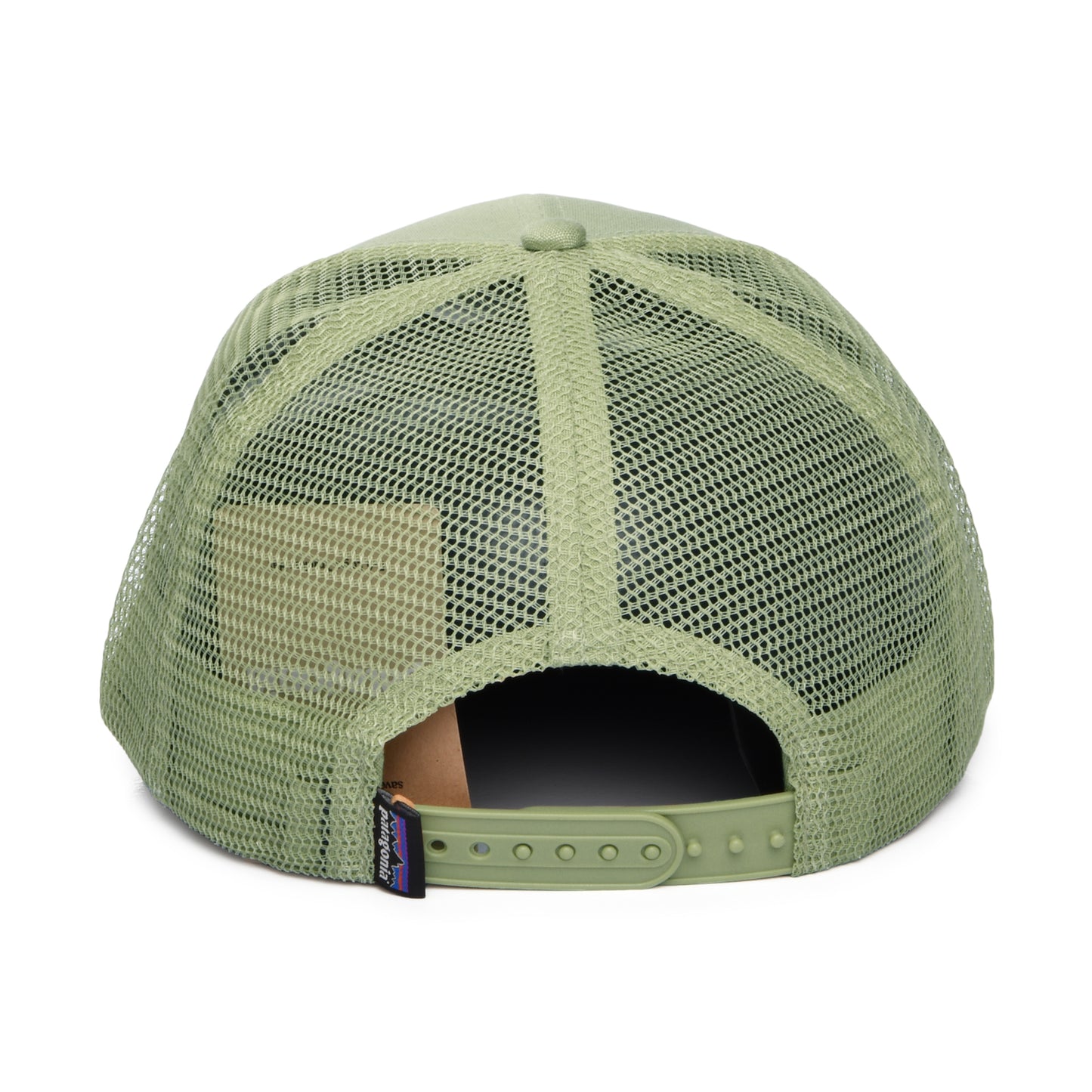 Casquette Trucker en Coton Bio P-6 Logo olive clair PATAGONIA