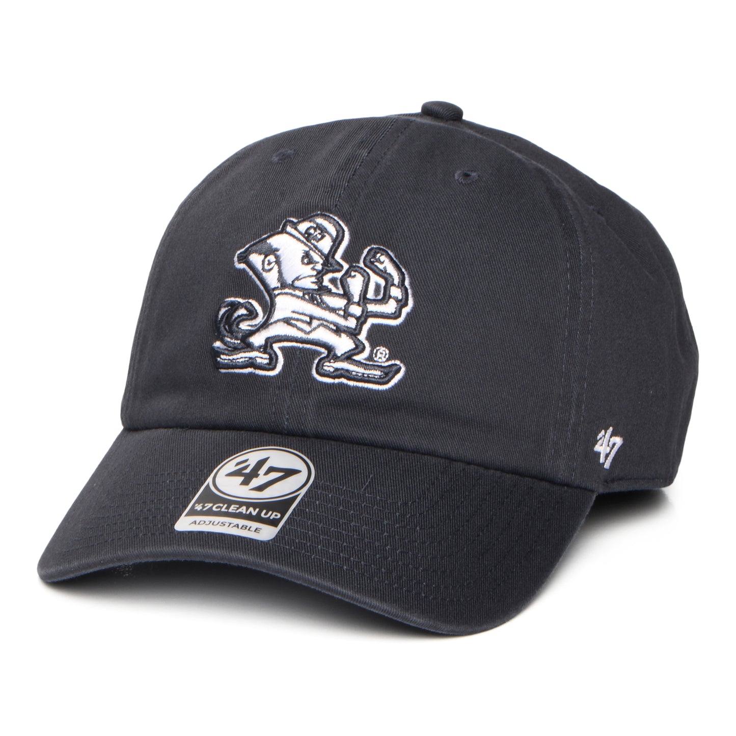 Casquette NCAA Clean Up Notre Dame Fighting Irish bleu marine délavé 47 BRAND