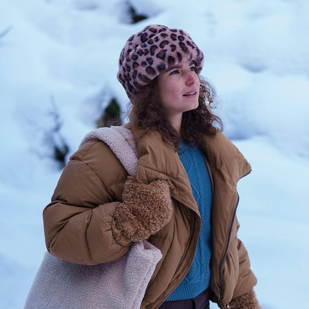 Chapeau Hiver en Fausse Fourrure Léopard Cherrybush marron BARTS