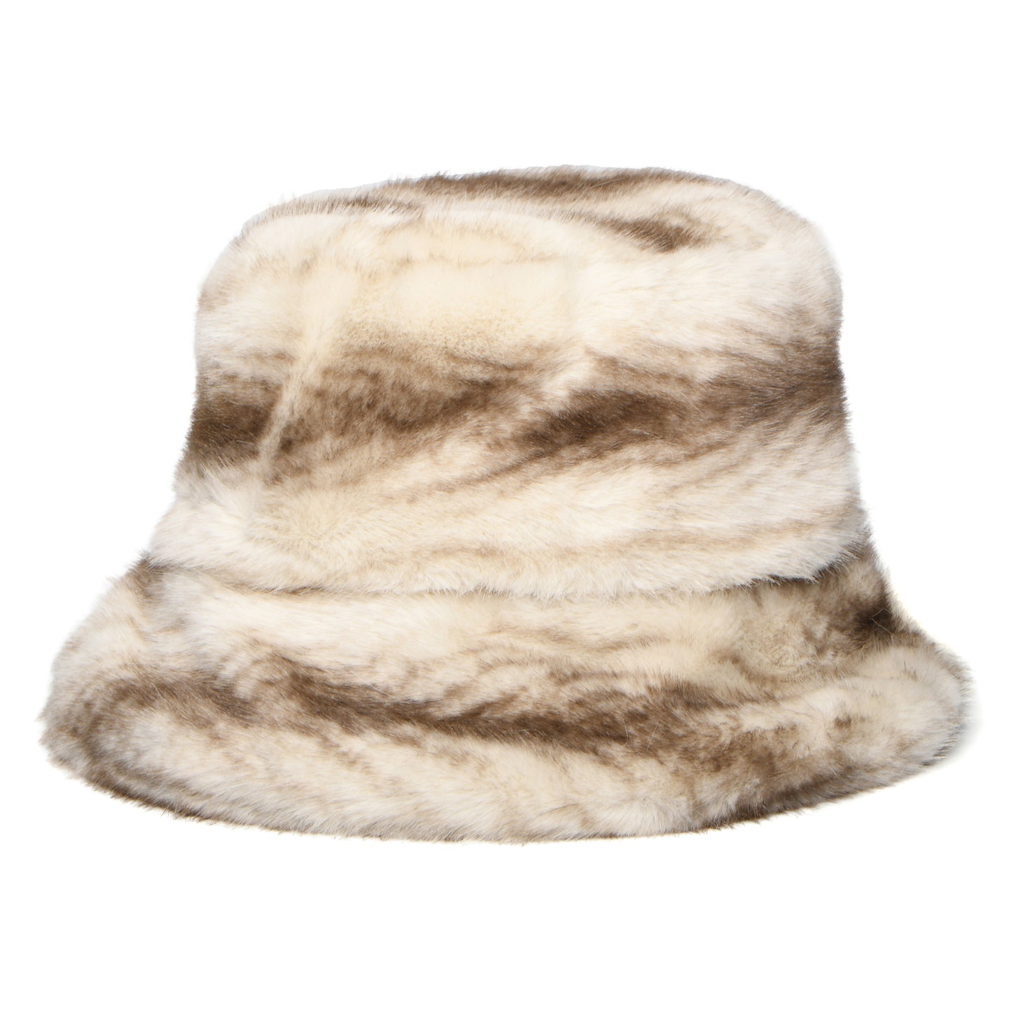 Chapeau Bob en Fausse Fourrure à Motifs avoine WHITELEY
