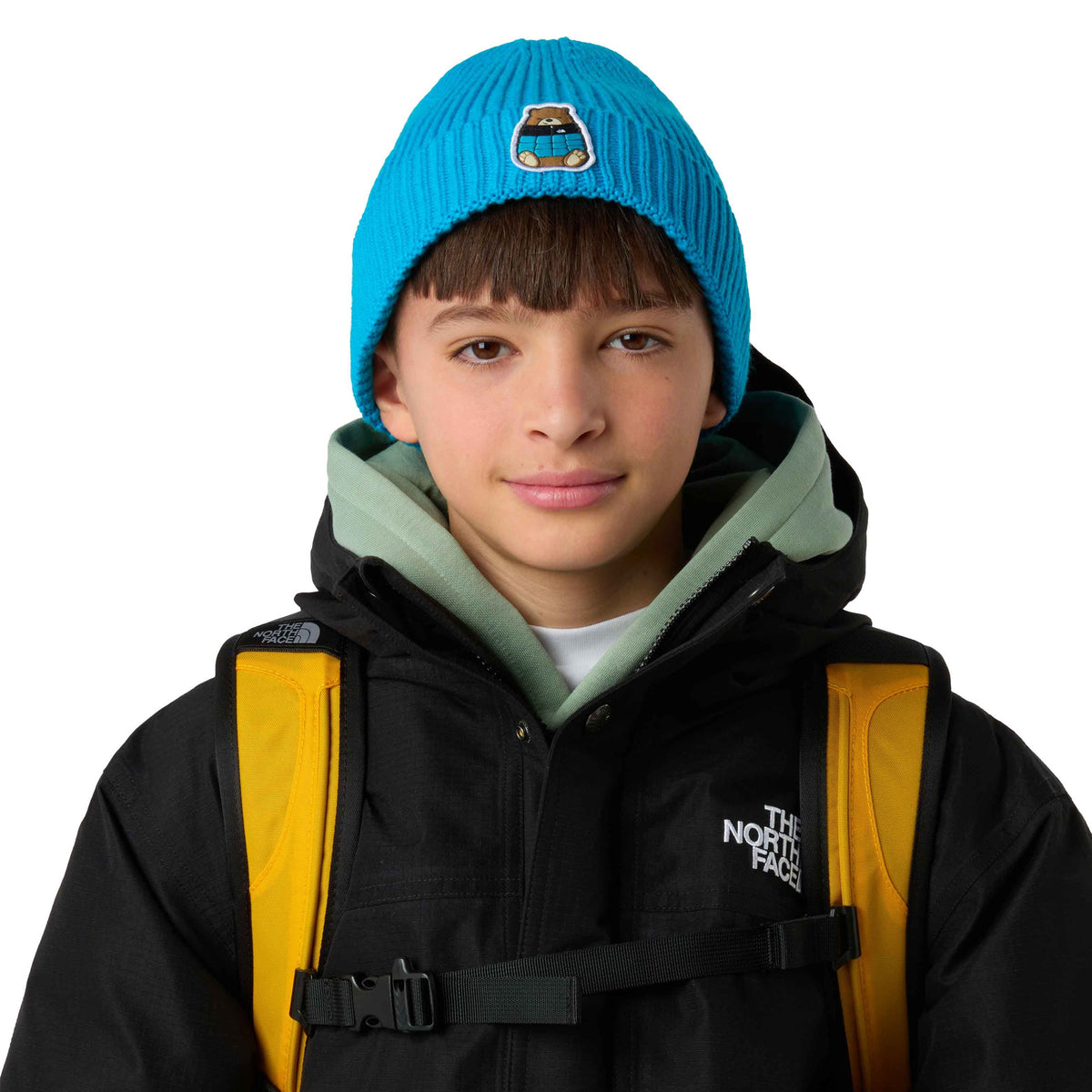 Bonnet Enfant Recyclé à Revers TNF Box Logo bleu vif THE NORTH FACE