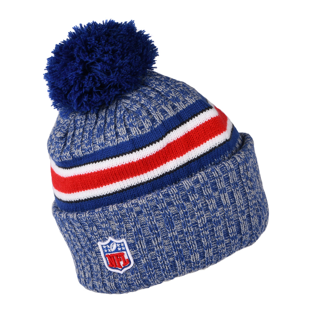 Bonnet à Pompon NFL Sideline Sport Knit Buffalo Bills bleu-rouge NEW ERA