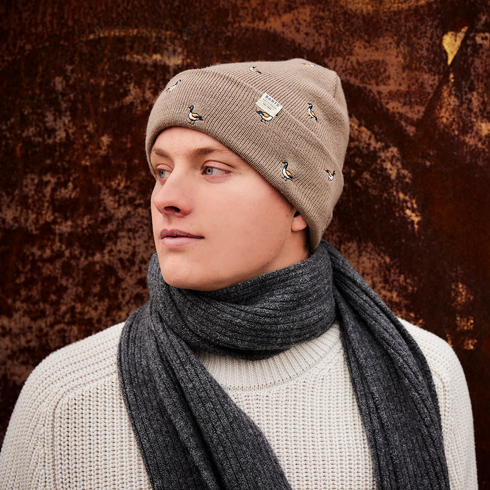Bonnet à Revers Oies Vinson taupe BARTS