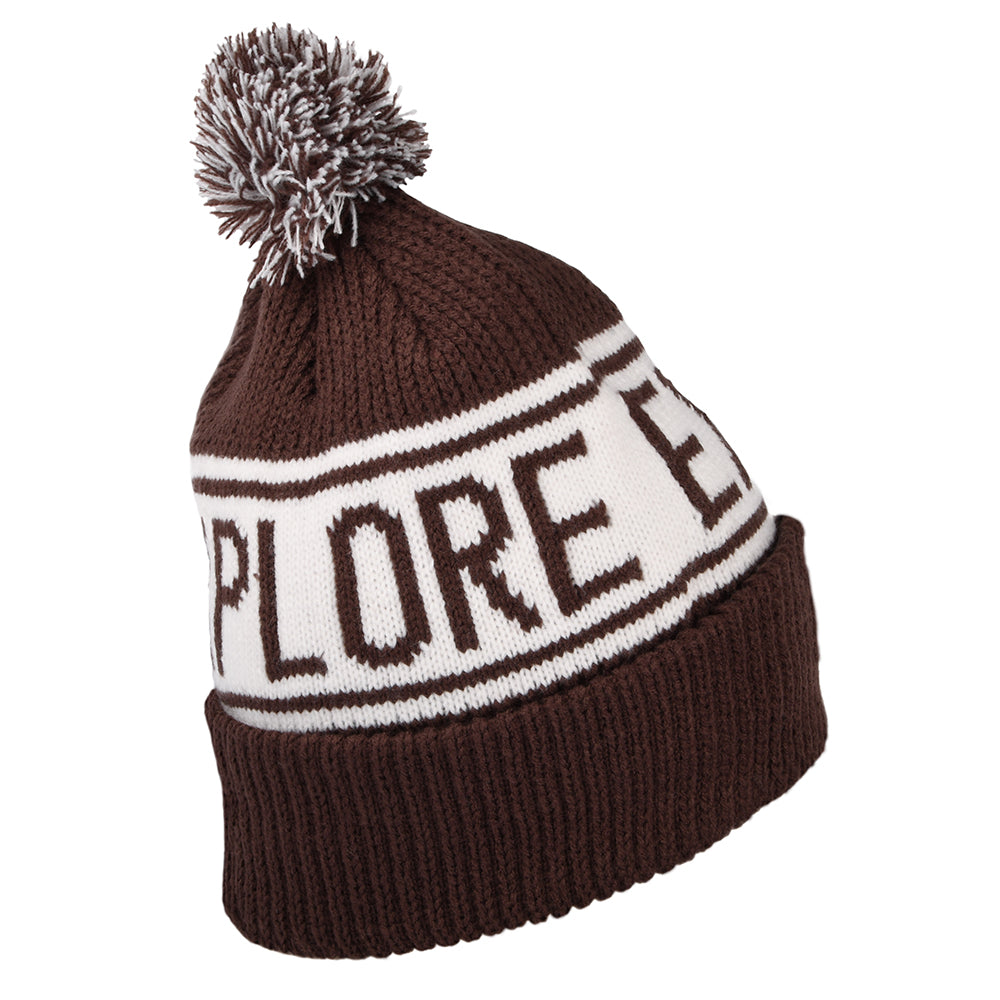 Bonnet à Pompon Retro TNF marron-blanc cassé THE NORTH FACE