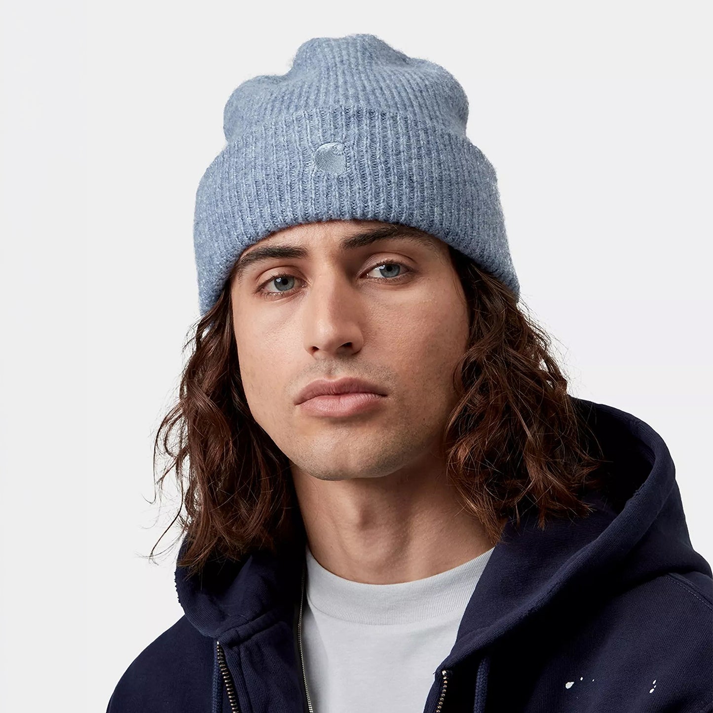 Bonnet Super Doux Recyclé Curtis bleu cendré CARHARTT WIP