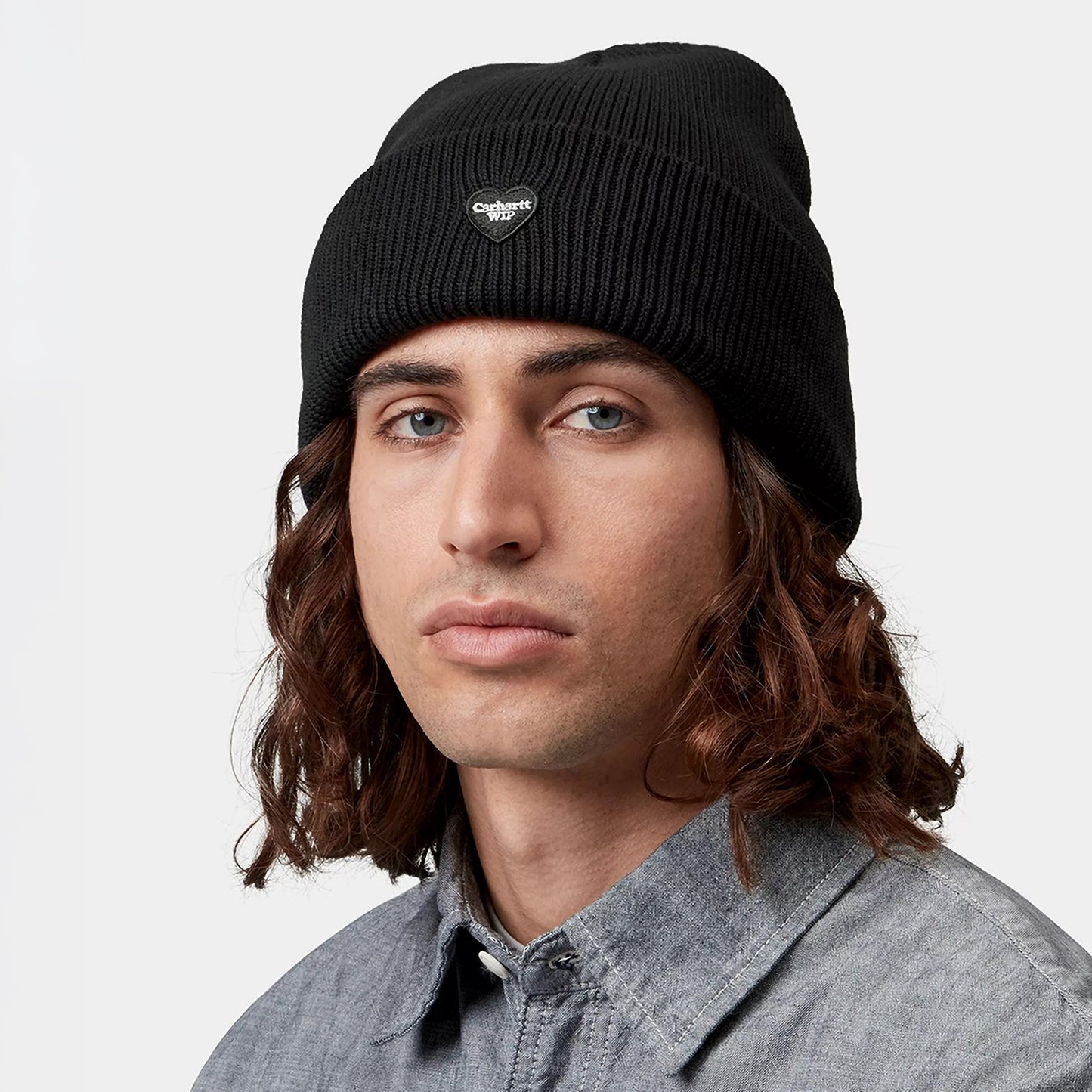 Bonnet en Coton Bio Small Heart noir CARHARTT WIP