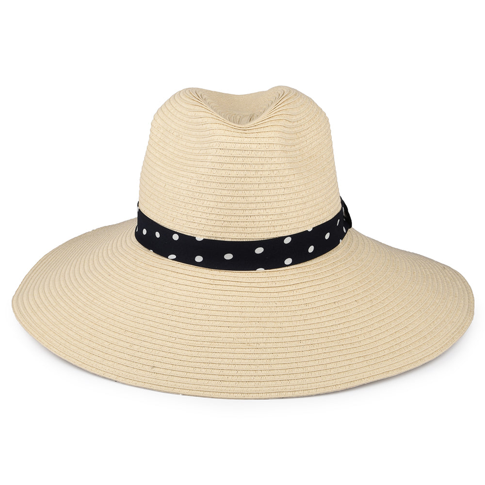 Chapeau Fedora Été à Bord Large Sia naturel avec Bandeau à Pois JOULES