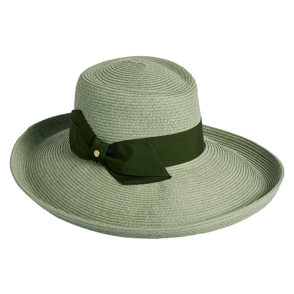 Chapeau Été en Paille avec Nœud Sissinghurst sauge FAILSWORTH
