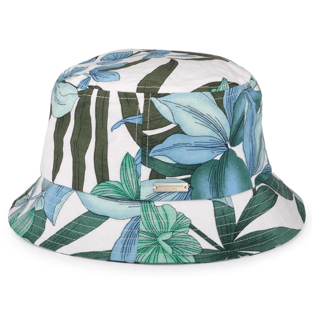 Chapeau Bob Tropical blanc SEEBERGER