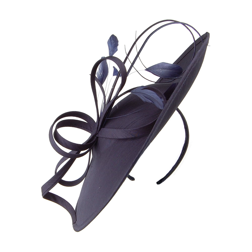 Chapeau Bibi Disque Virginia bleu marine FAILSWORTH