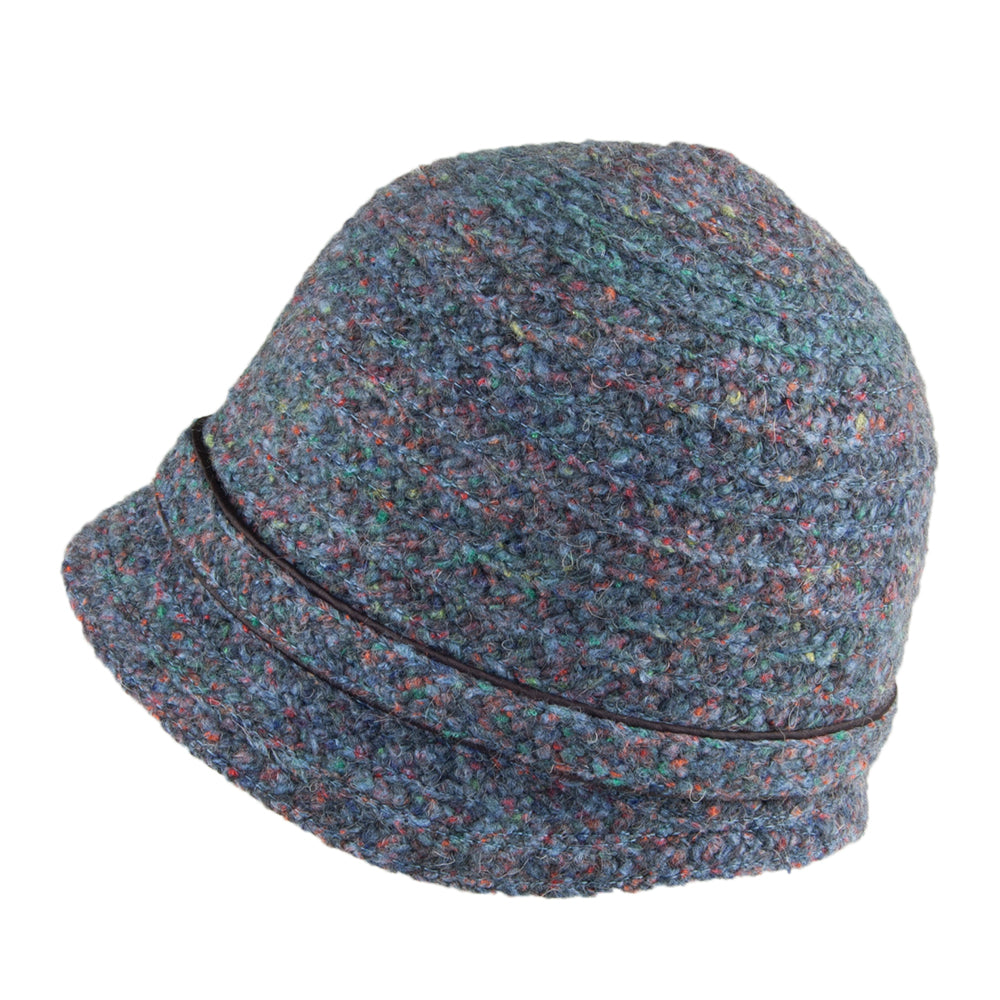 Chapeau Cloche Ella bleu mélangé BETMAR