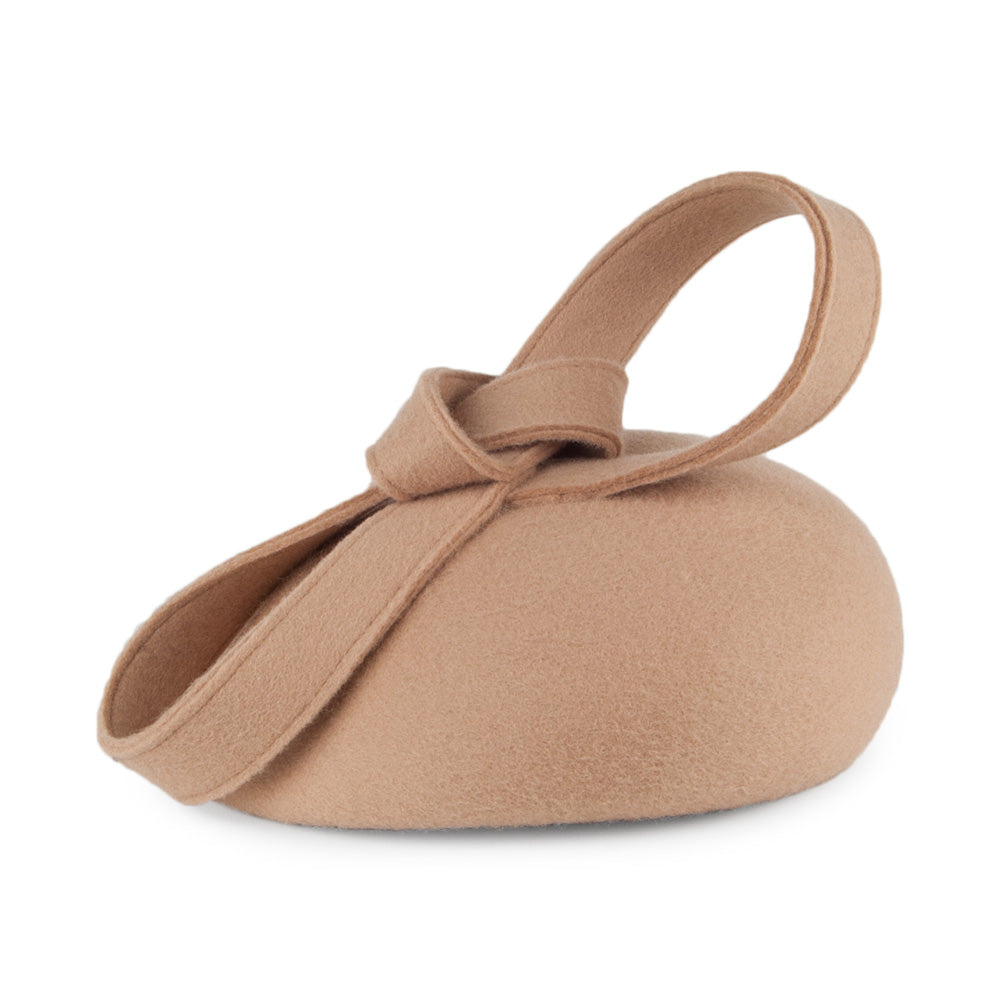 Chapeau Calot avec Boucles Carlita en Laine camel WHITELEY