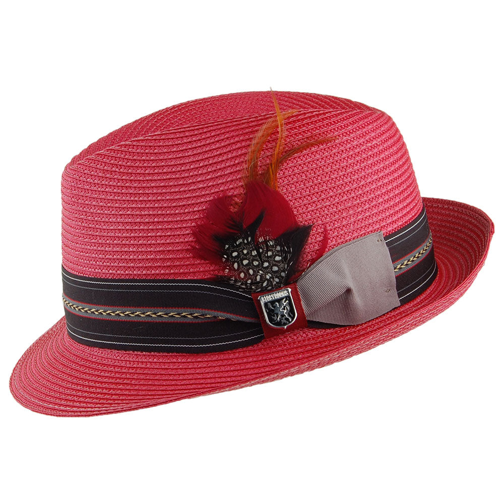 Chapeau Trilby Runyon rouge STACY ADAMS