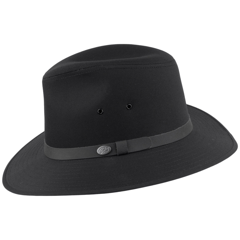 Chapeau Fedora Safari Hydrofuge Dalton noir BAILEY
