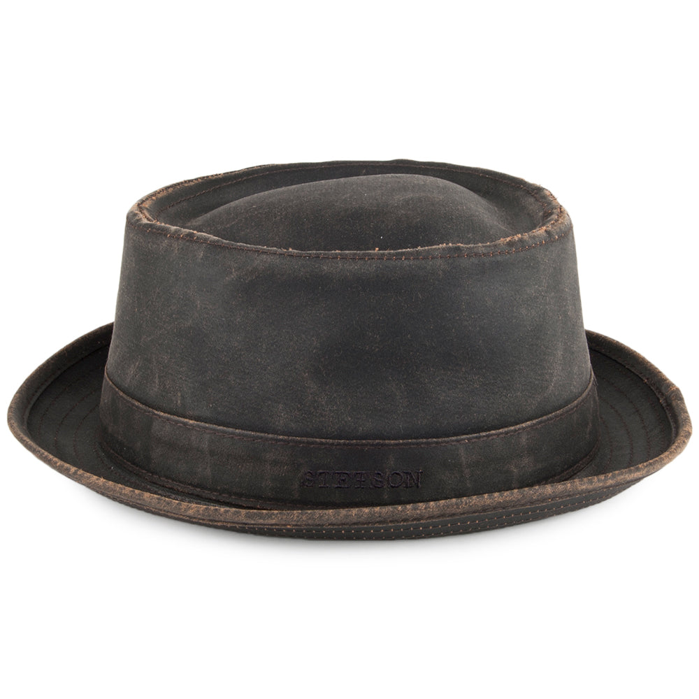 Chapeau Pork Pie Hydrofuge Odenton marron STETSON