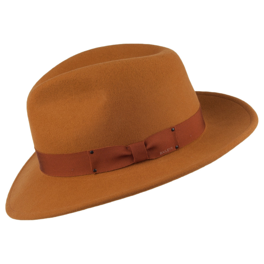 Chapeau Fedora en Laine Feutrée Déformable Hydrofuge Curtis beige sable BAILEY