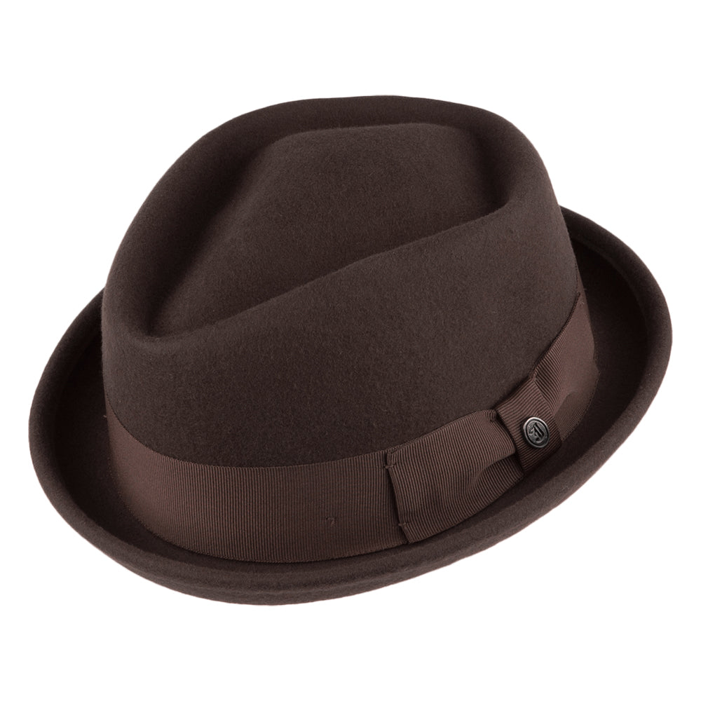 Chapeau Pork Pie Déformable Diamond Crown marron JAXON & JAMES