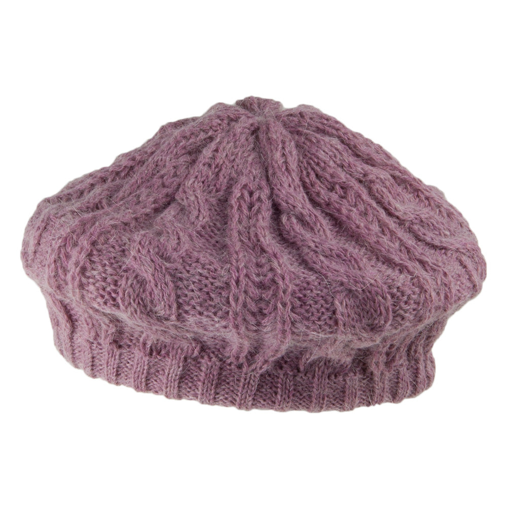 Béret à Torsades rose WHITELEY