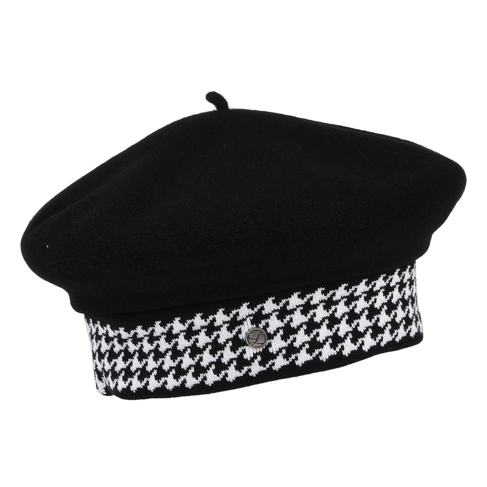 Béret en Laine Mérinos Gabrielle noir HÉRITAGE PAR LAULHÈRE