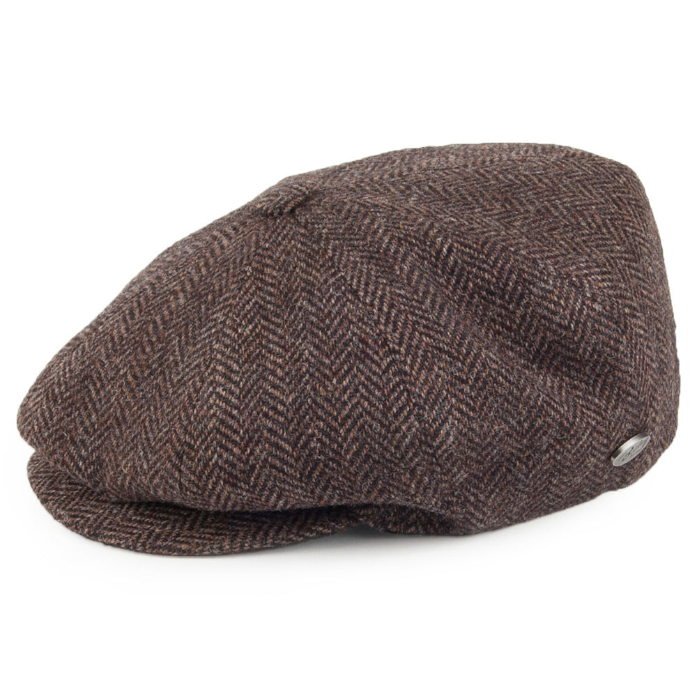 Casquette Gavroche en Laine à Chevrons Galvin marron BAILEY