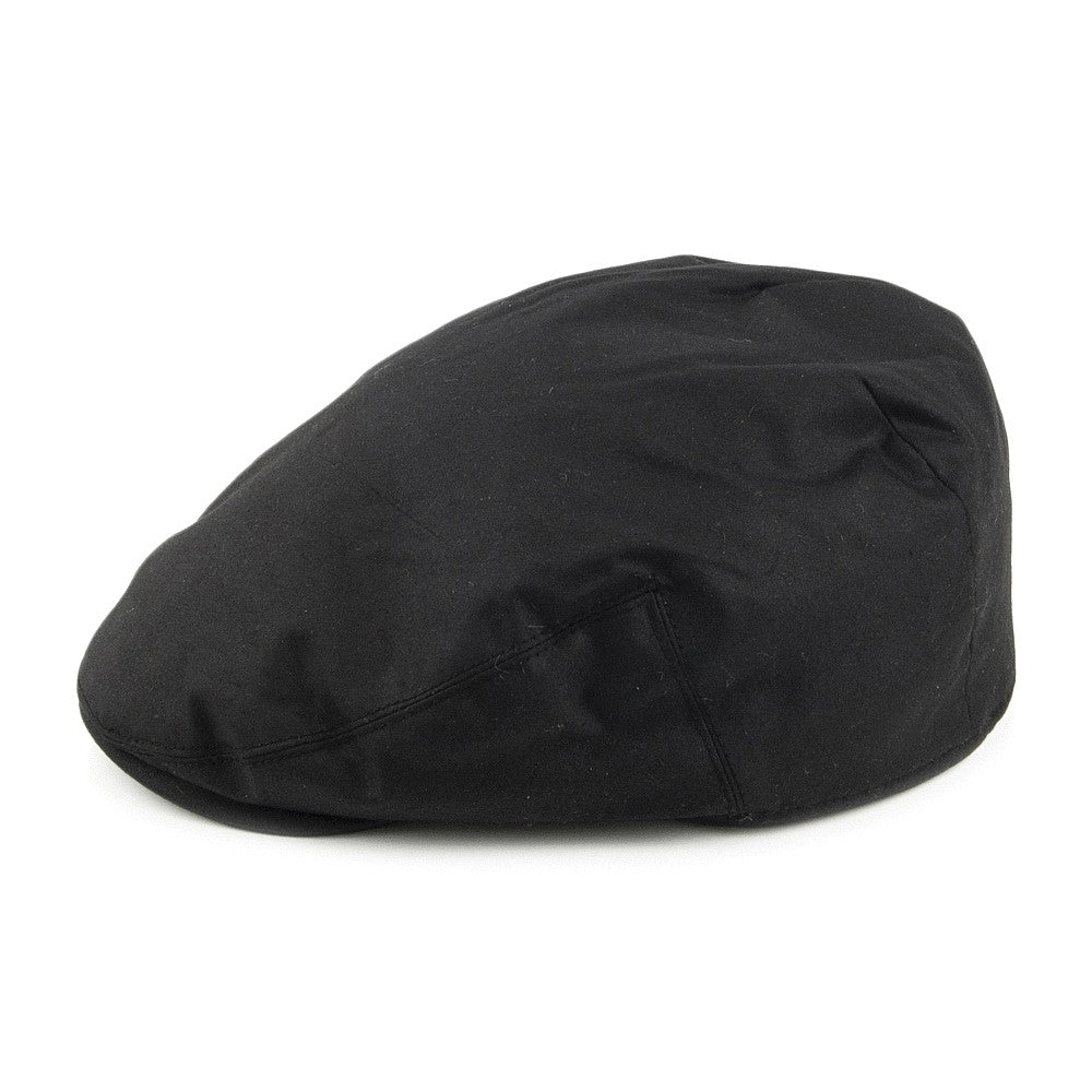Casquette Plate en Coton Ciré Britannique noir FAILSWORTH