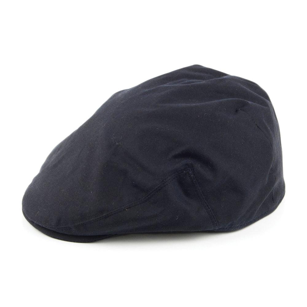 Casquette Plate en Coton Ciré Britannique bleu marine FAILSWORTH