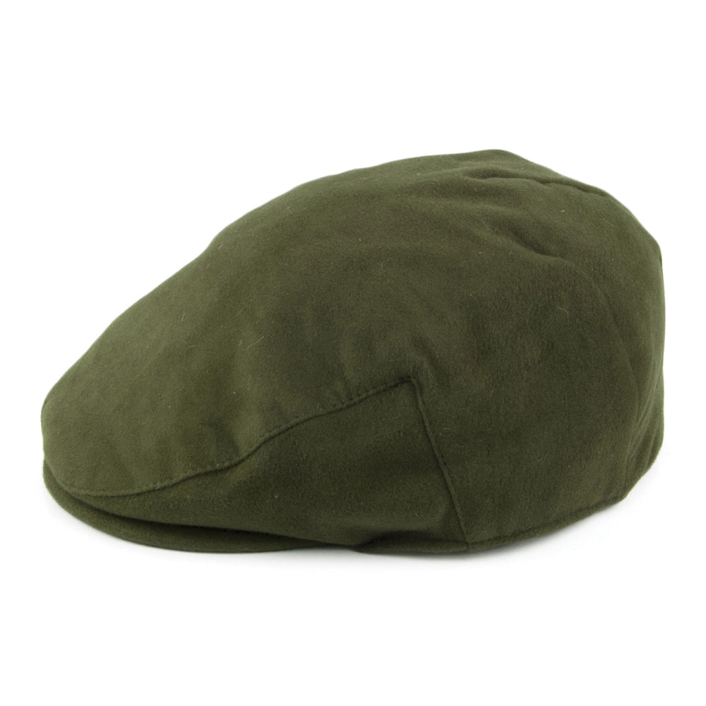 Casquette Plate Imperméable en Moleskine olive FAILSWORTH
