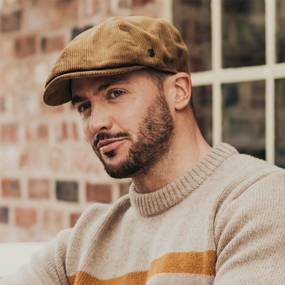 Casquette Gavroche en Velours Côtelé Hudson beige sable FAILSWORTH