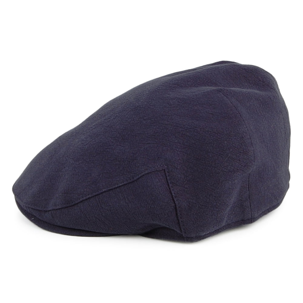 Casquette Plate en Lin et Coton Épais Skye Balmoral bleu marine CHRISTYS