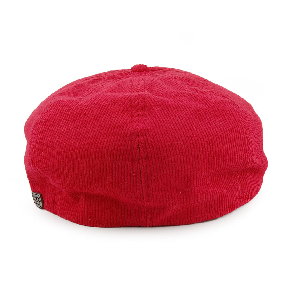 Casquette Gavroche en Velours Brood rouge cerise BRIXTON