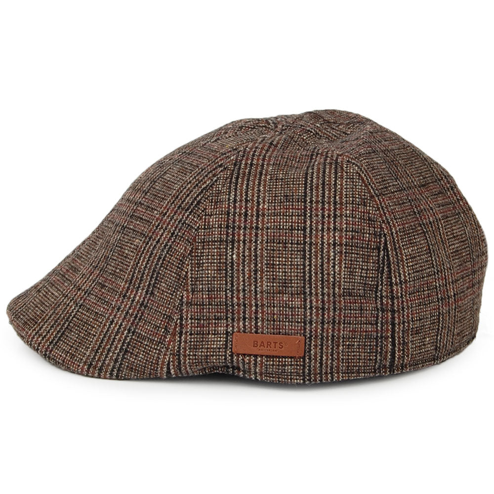 Casquette Plate Bec-de-Canard à Carreaux Mr. Mitchell marron BARTS