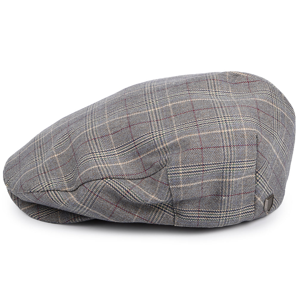 Casquette Plate à Carreaux Hooligan bleu ardoise BRIXTON