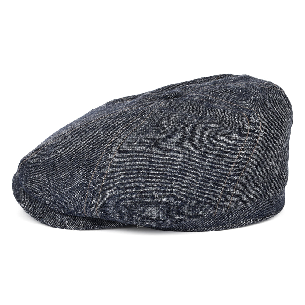 Casquette Gavroche en Lin et Soie bleu STETSON