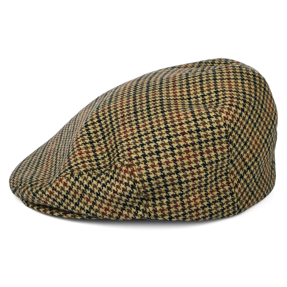 Casquette Plate en Laine et Cachemire Pied-de-Poule camel-multi CITY SPORT