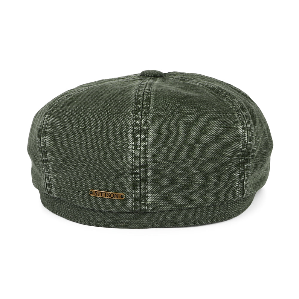 Casquette Gavroche en Coton et Lin Hatteras olive STETSON