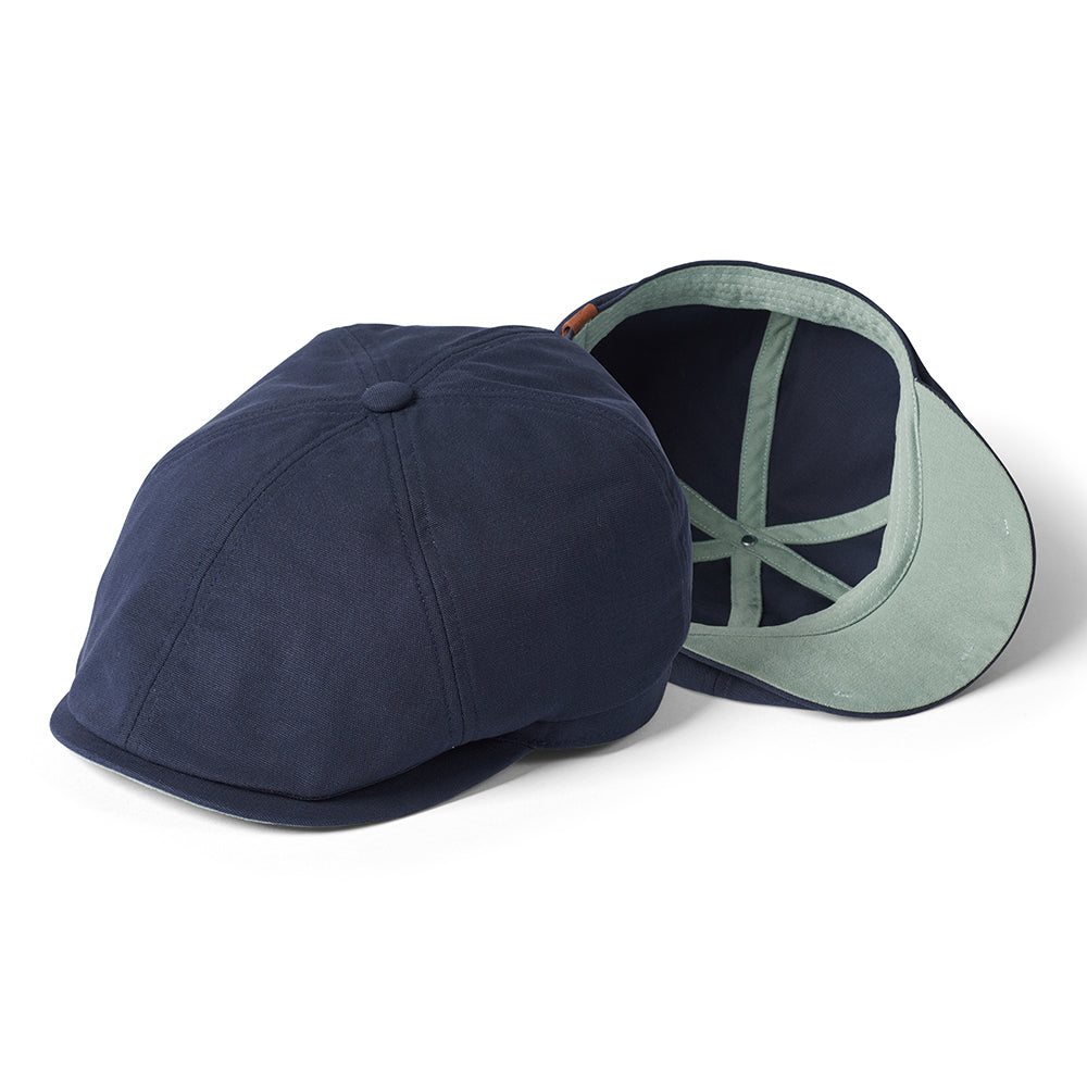 Casquette Gavroche en Toile de Coton Hudson bleu marine-menthe FAILSWORTH
