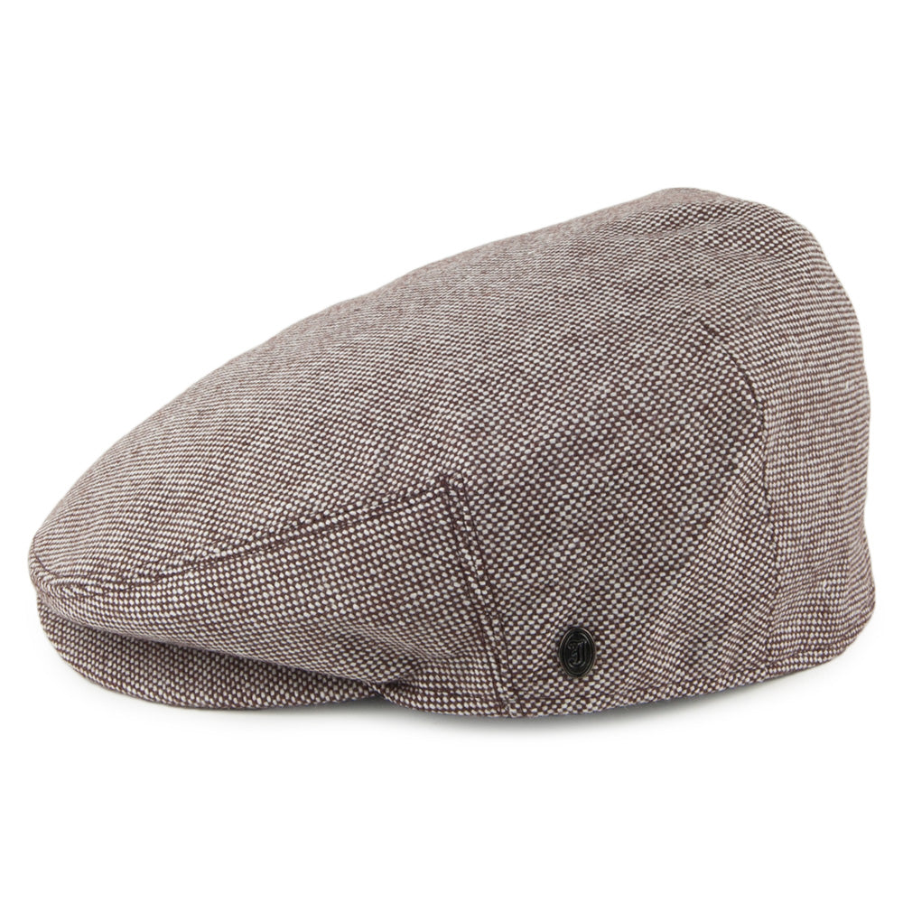 Casquette Plate en Tweed Chiné marron JAXON & JAMES