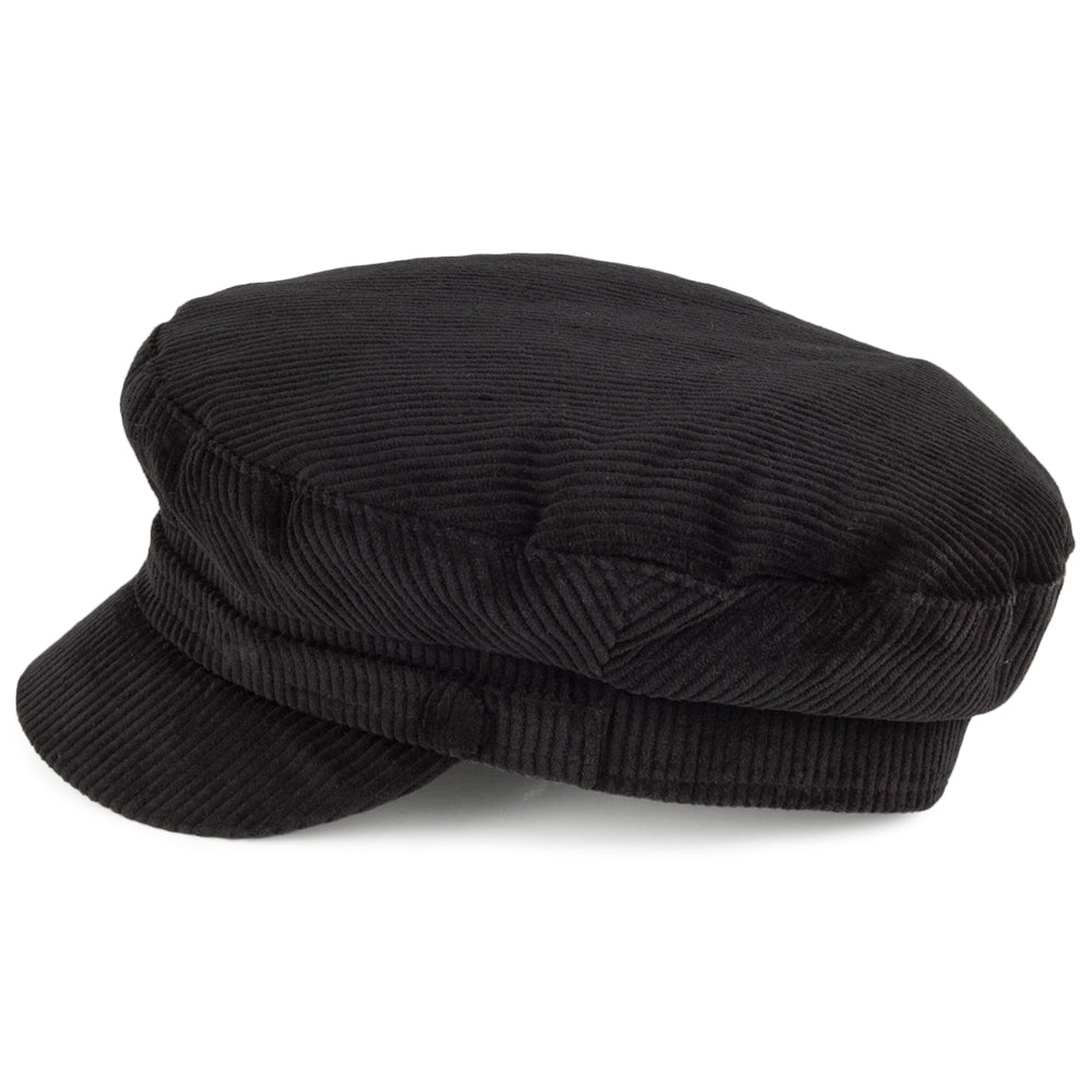 Casquette de Marin en Velours Côtelé Mariner noir FAILSWORTH
