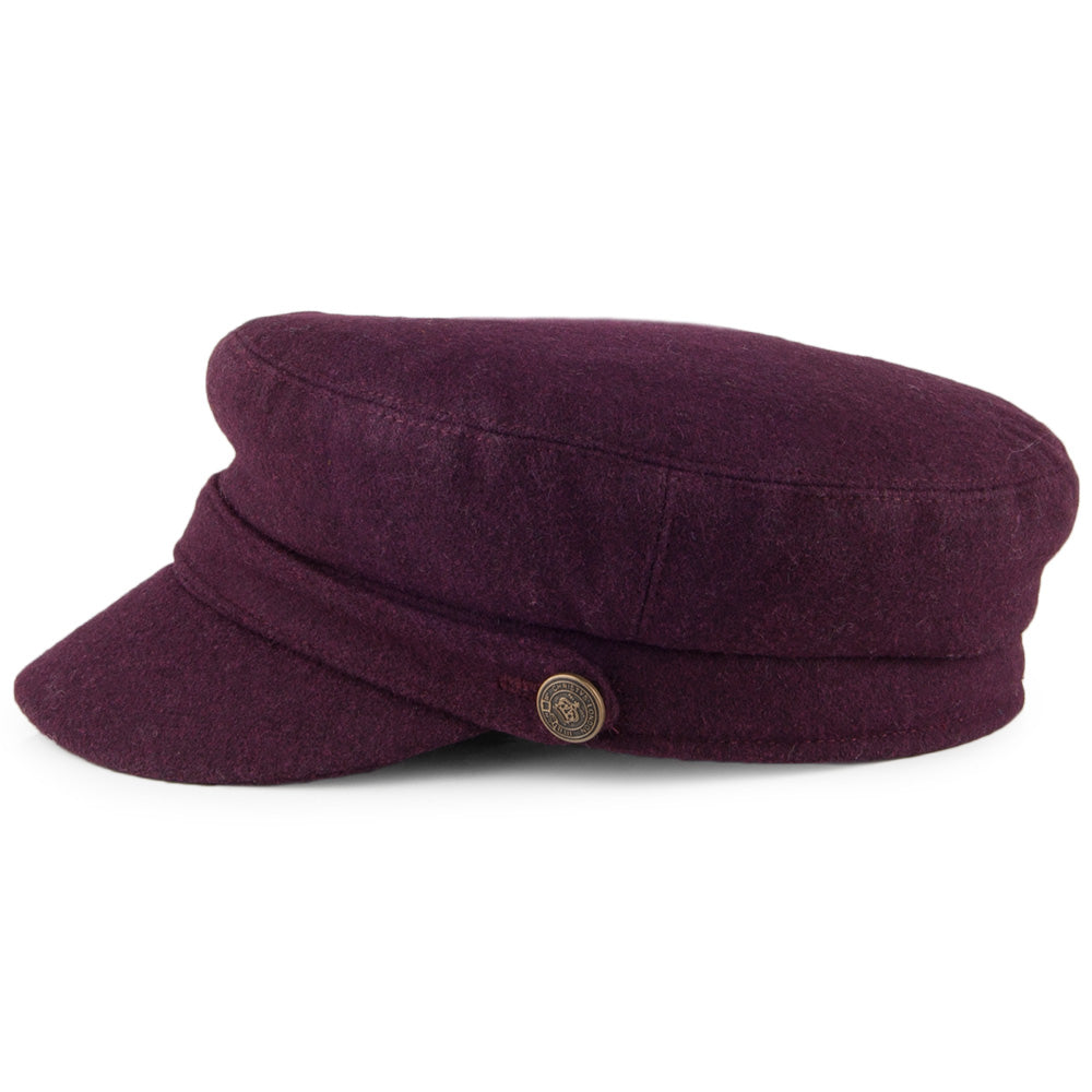 Casquette de Marin en Melton bordeaux CHRISTYS