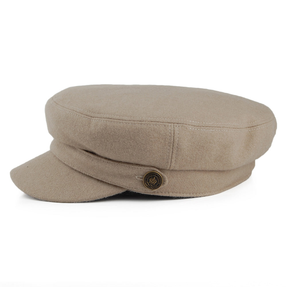 Casquette de Marin en Satin de Laine Joshua Ellis vison CHRISTYS